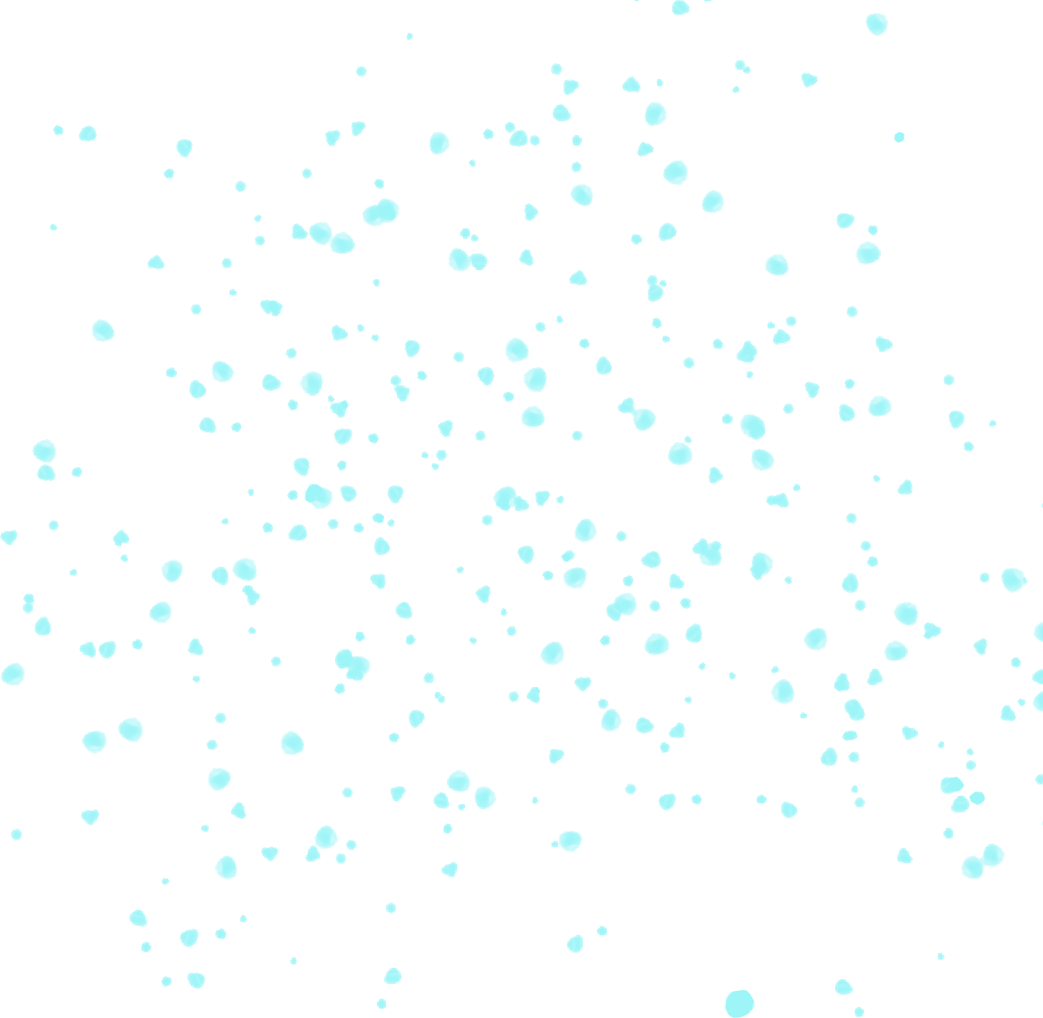 Cyan Blue Turquoise Glitter Splatter