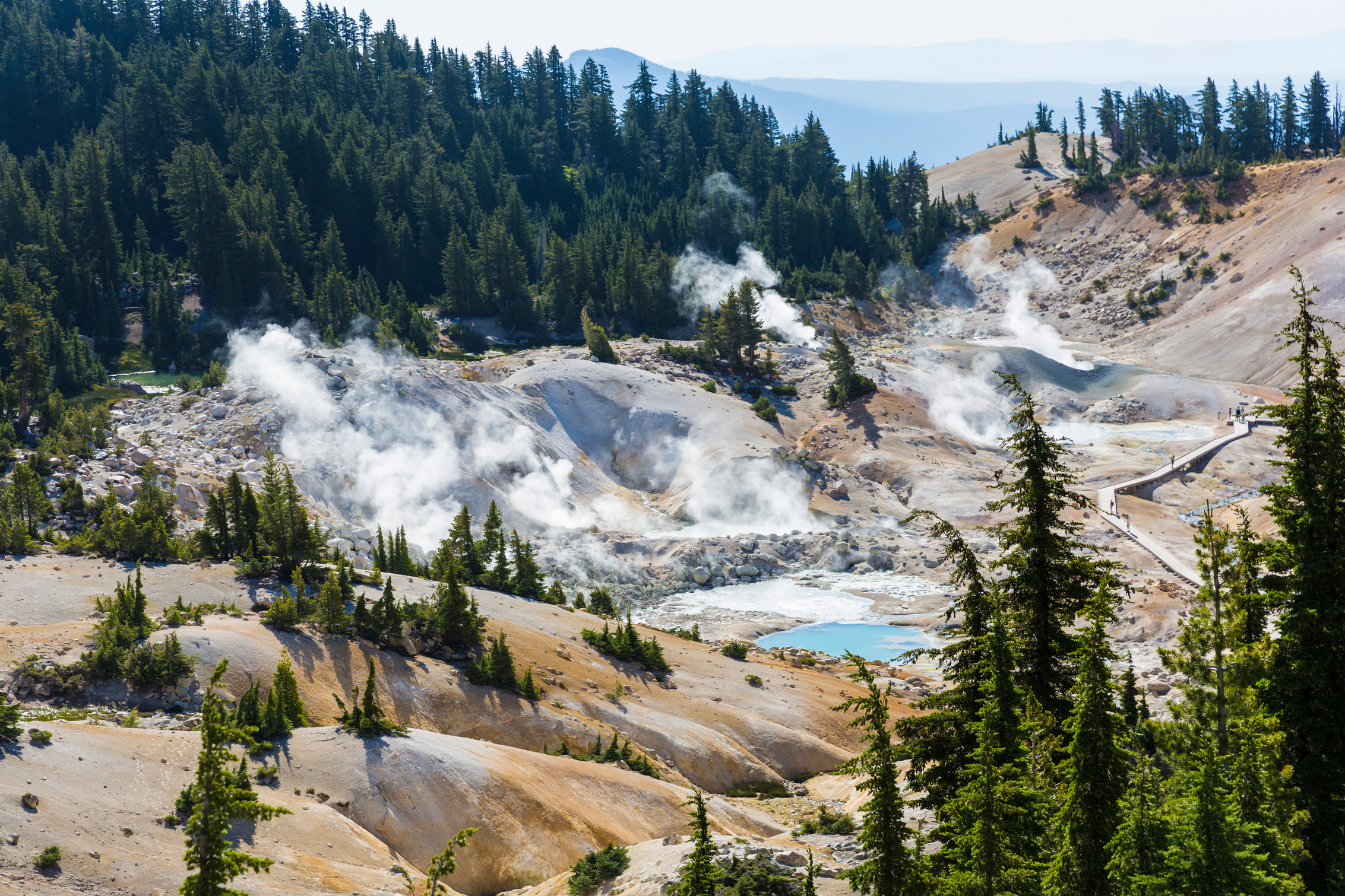 Bumpass Hell Landscape in Lassen Volcanic National Park