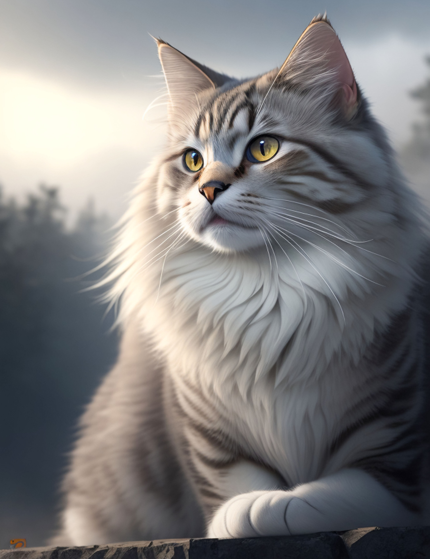 Various pictures and illustration of cute cats, with different positions and expressions with different backgrounds. siberian cat, bengal cat, persian cat, black cat, birman cat, chincilla cat